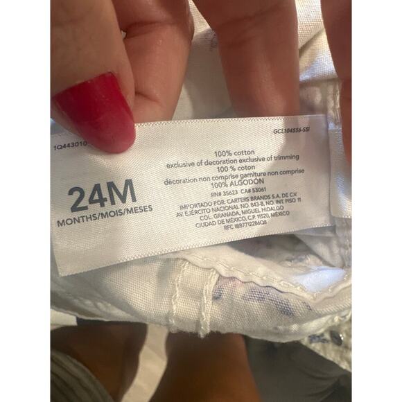 Oshkosh B’Gosh cotton overalls floral 24M baby toddler play wear - Picture 5 of 5